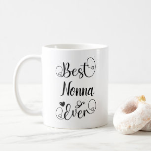 Best Nonna Ever Typography Script Mothers Day Coffee Mug