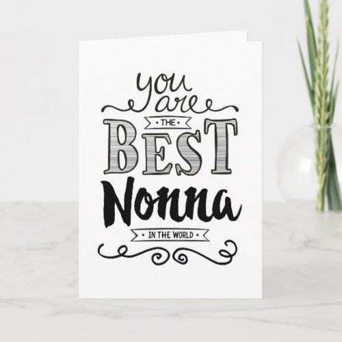 Best Nonna in the World Birthday Card