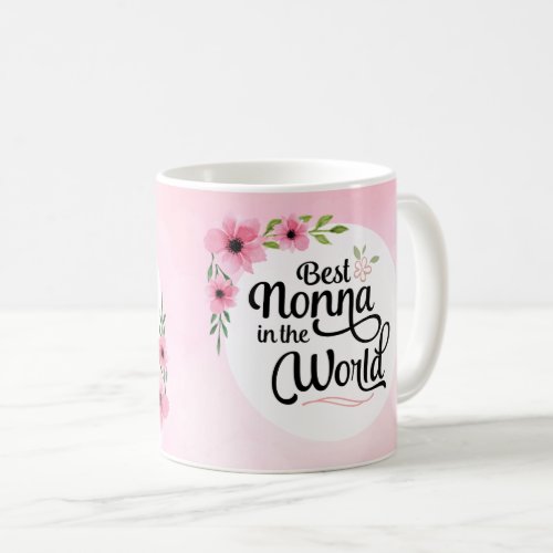 Best Nonna in the World Flower Mug