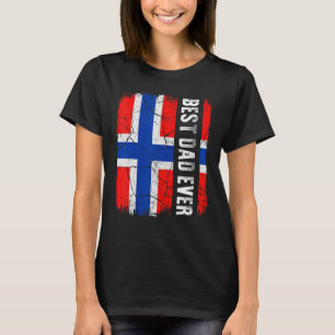 Best Norwegian Dad Ever Norway Flag Father's Day T-Shirt
