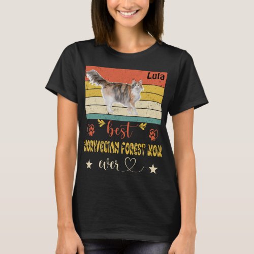 Best Norwegian Forest Mom Ever Cat Mama Cat Mother T_Shirt