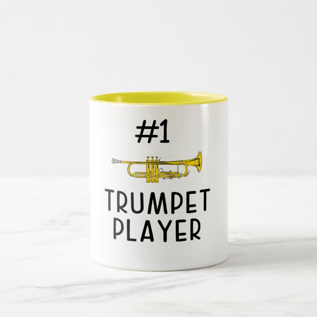Best Number 1 Trumpet Player Two-Tone Coffee Mug (Center)