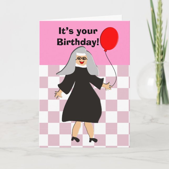 Best Nun Birthday Card (Front)