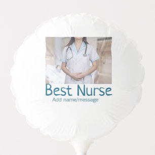 Best nurse add photo name text medical doctor hosp balloon