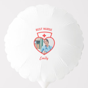 Best Nurse Cute Birthday Gift Add Your Photo Name Balloon