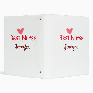 Best nurse ever add name text hospital medical sta 3 ring binder