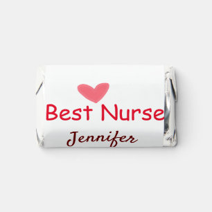 Best nurse ever add name text hospital medical sta hershey's miniatures