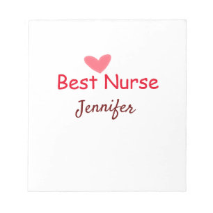 Best nurse ever add name text hospital medical sta notepad