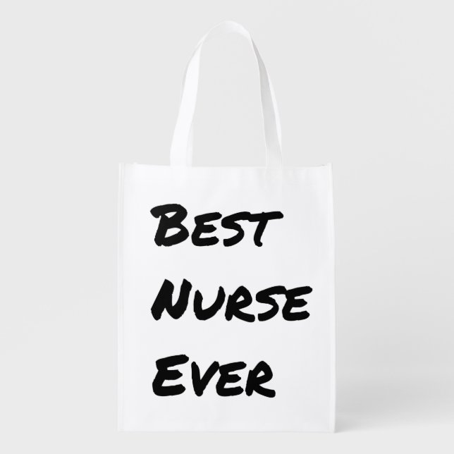 Best Nurse Ever Grocery Bag (Front)
