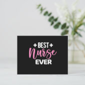Best nurse ever- nurse appreciation postcard (Standing Front)