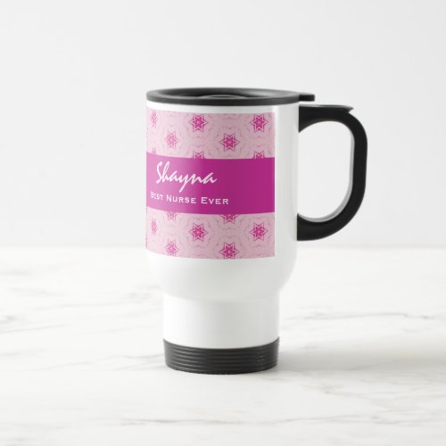 Best NURSE Ever Pink Star Pattern V3 Travel Mug