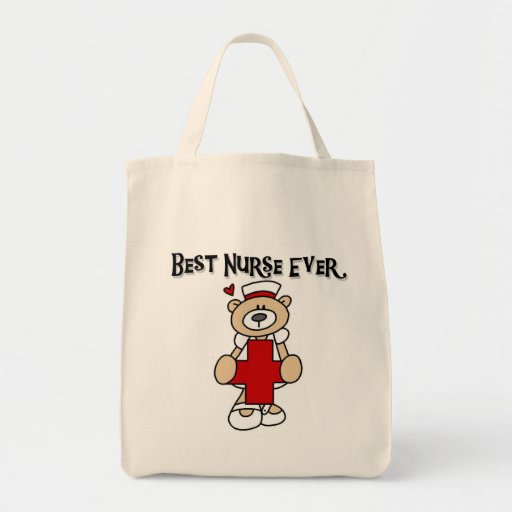 Best Nurse Ever T-shirts and Gifts Grocery Tote Bag | Zazzle
