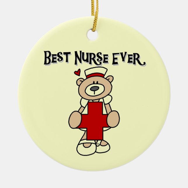 Best Nurse Ever Tshirts and Gifts Ceramic Ornament (Front)