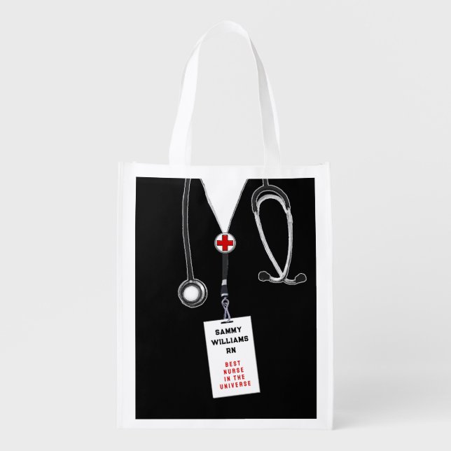 Best Nurse Gift Bag Grocery Bag (Front)