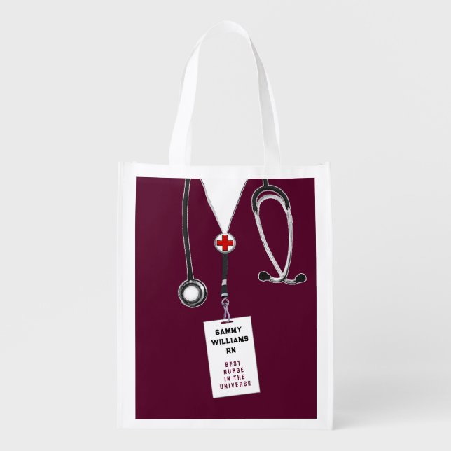 Best Nurse Gift Bag Grocery Bag (Front)
