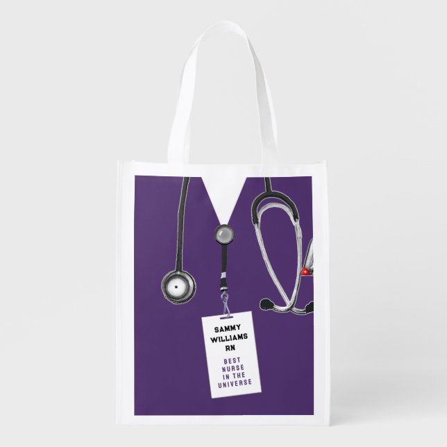 Best Nurse Gift Bag Grocery Bag (Front)