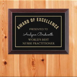 Best Nurse Practitioner Award Plaque