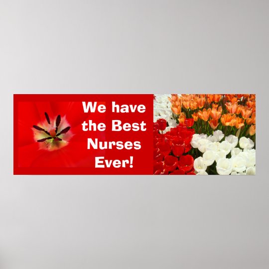 Happy Nurses Week! poster We Love Our Nurses Tulip
