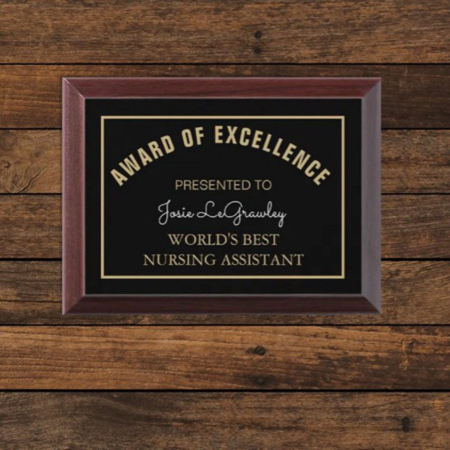 Best Nursing Assistant Award Plaque (Creator Uploaded)