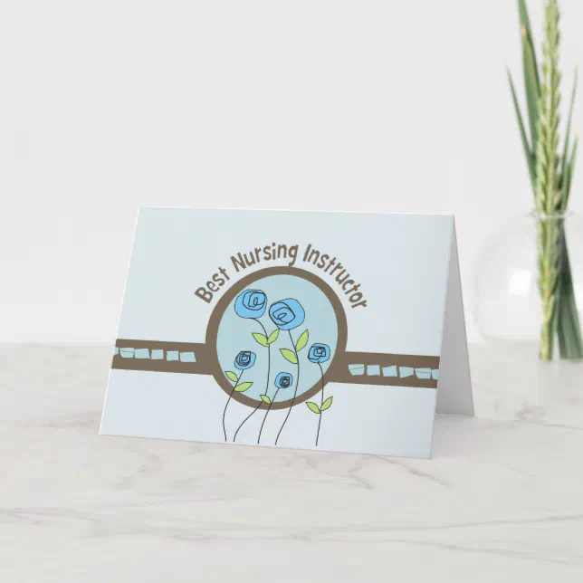 Best Nursing Instructor Thank You Card | Zazzle