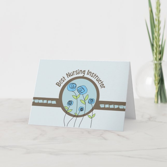 Best Nursing Instructor Thank You Card (Front)