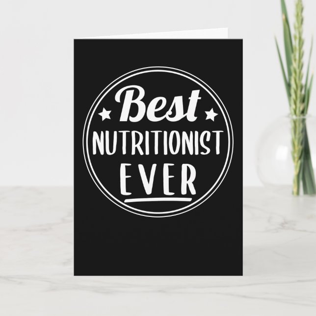 Best Nutritionist Ever Gift Healthy Eating Card (Front)