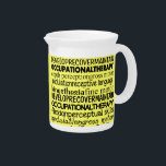 Best Occupational Therapy Gifts Beverage Pitcher<br><div class="desc">Occupational Therapy descriptive words gifts.  Perfect for National Occupational Therapy Month in April.  Black and White descriptive words,  background colors customizable.</div>