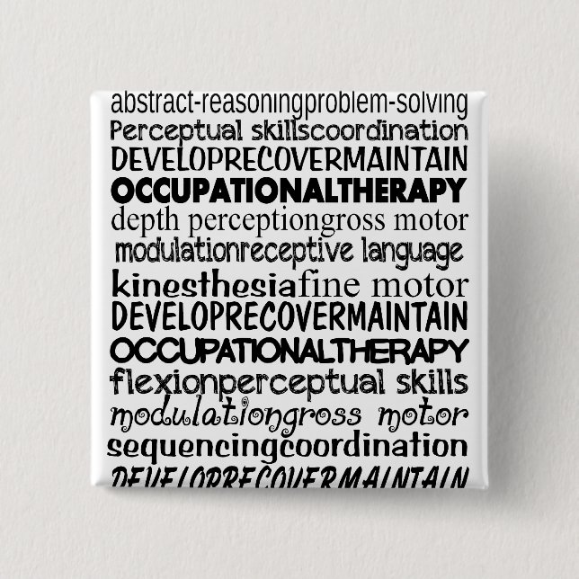 Best Occupational Therapy Gifts Pinback Button (Front)