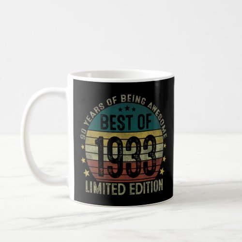 Best Of 1933 90 Years Old 90th Birthday  For Men 1 Coffee Mug