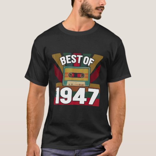 Best Of 1947 Retro Vintage Cassette Tape Classic M T_Shirt