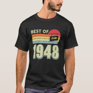 Best Of 1948 Vintage Retro Cassette Tape 74th Birt T-Shirt