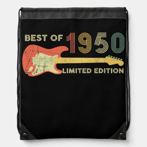 Best of 1950 Limited Edition Guitar lovers 72th Drawstring Bag
