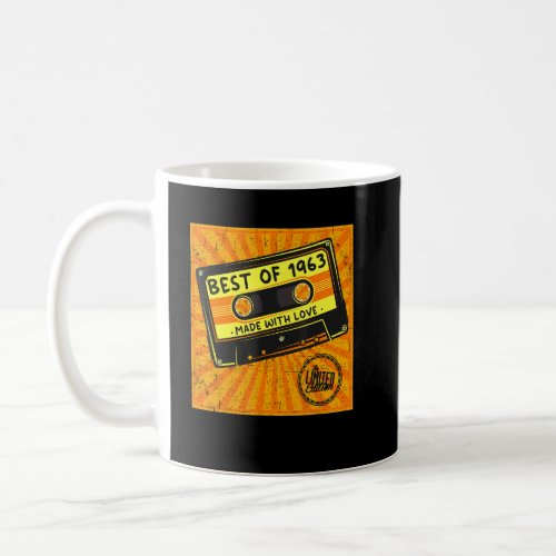 Best of 1963 Birthday Cassette  Love  Coffee Mug