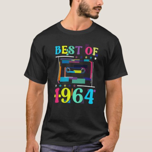Best Of 1964 Birthday Retro Birth Year Cassette Ta T_Shirt