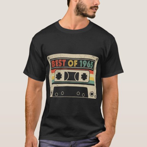 Best Of 1965 58th Birthday  Cassette Tape Vintage  T_Shirt