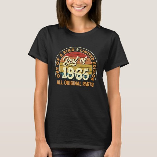 Best of 1965 58th Birthday  Men 58 Birthday Decora T_Shirt