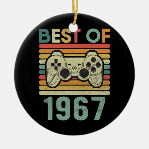 Best Of 1967 Vintage Bday 55th Born Video Game Ceramic Ornament