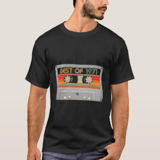 Best Of 1971 49Th Birthday Gifts Cassette Tape Vin T-Shirt