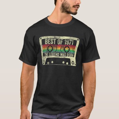Best of 1971 50th Birthday Gift 50 Years Old Retro T-Shirt