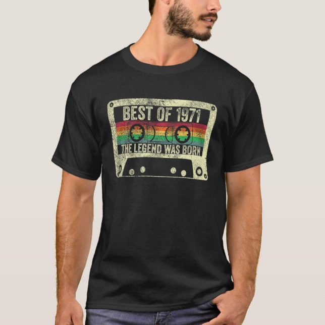 Best of 1971 50th Birthday Gift 50 Years Old Retro T-Shirt (Front)