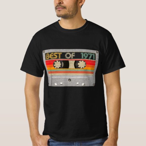 Best Of 1971 Cassette Tape Vintage 1971 Bday Gift T_Shirt