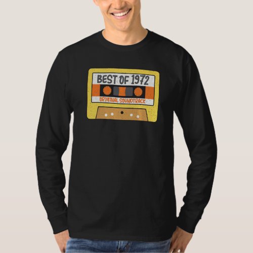 Best Of 1972  Cassette Tape Player Vintage Retro  T_Shirt