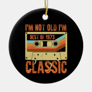 Best of 1973 50 Year Old Gifts Men BDay 50th Birth Ceramic Ornament