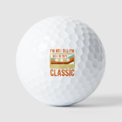 Best of 1973 50 Year Old Gifts Men BDay 50th Birth Golf Balls