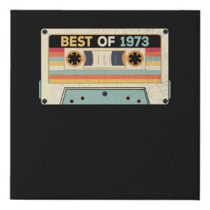Best Of 1973 Birthday Cassette Tape Faux Canvas Print