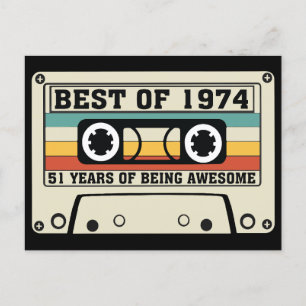 Best of 1974 51 years of being awesome  holiday postcard