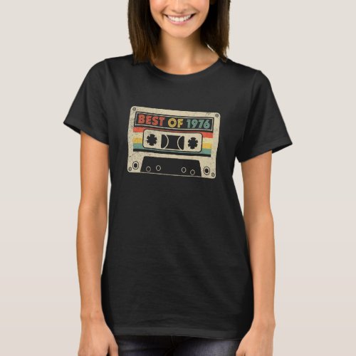 Best Of 1976 47th Birthday  Cassette Tape Vintage T_Shirt