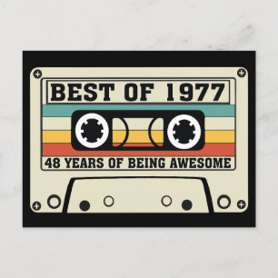 Best of 1977 48 years of being awesome holiday postcard