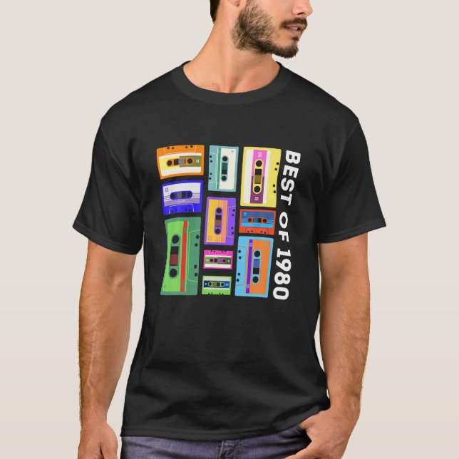 Best Of 1980 Cassette Tape 80S 90S Retro Mixtape M T-Shirt (Front)