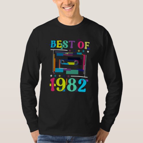 Best Of 1982 Birthday Retro Birth Year Cassette Ta T_Shirt